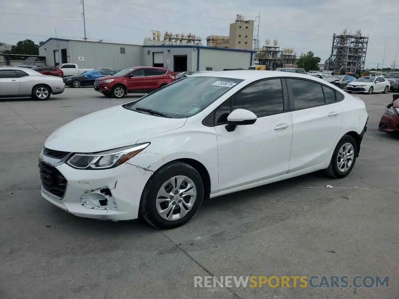 1 Photograph of a damaged car 1G1BC5SM0K7150304 CHEVROLET CRUZE 2019