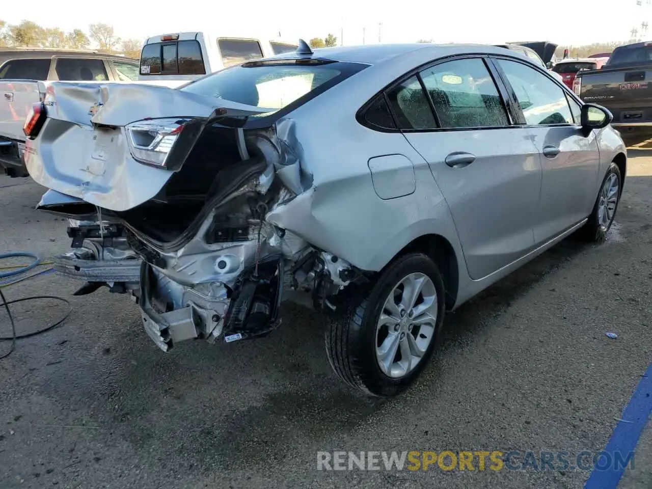 3 Photograph of a damaged car 1G1BC5SM1K7110863 CHEVROLET CRUZE 2019