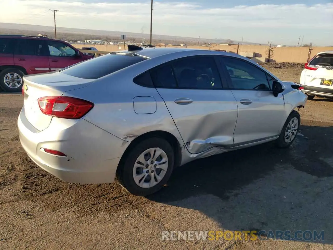 3 Photograph of a damaged car 1G1BC5SM2K7147971 CHEVROLET CRUZE 2019