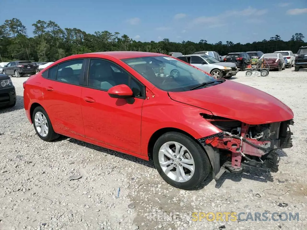4 Photograph of a damaged car 1G1BC5SM3K7142276 CHEVROLET CRUZE 2019