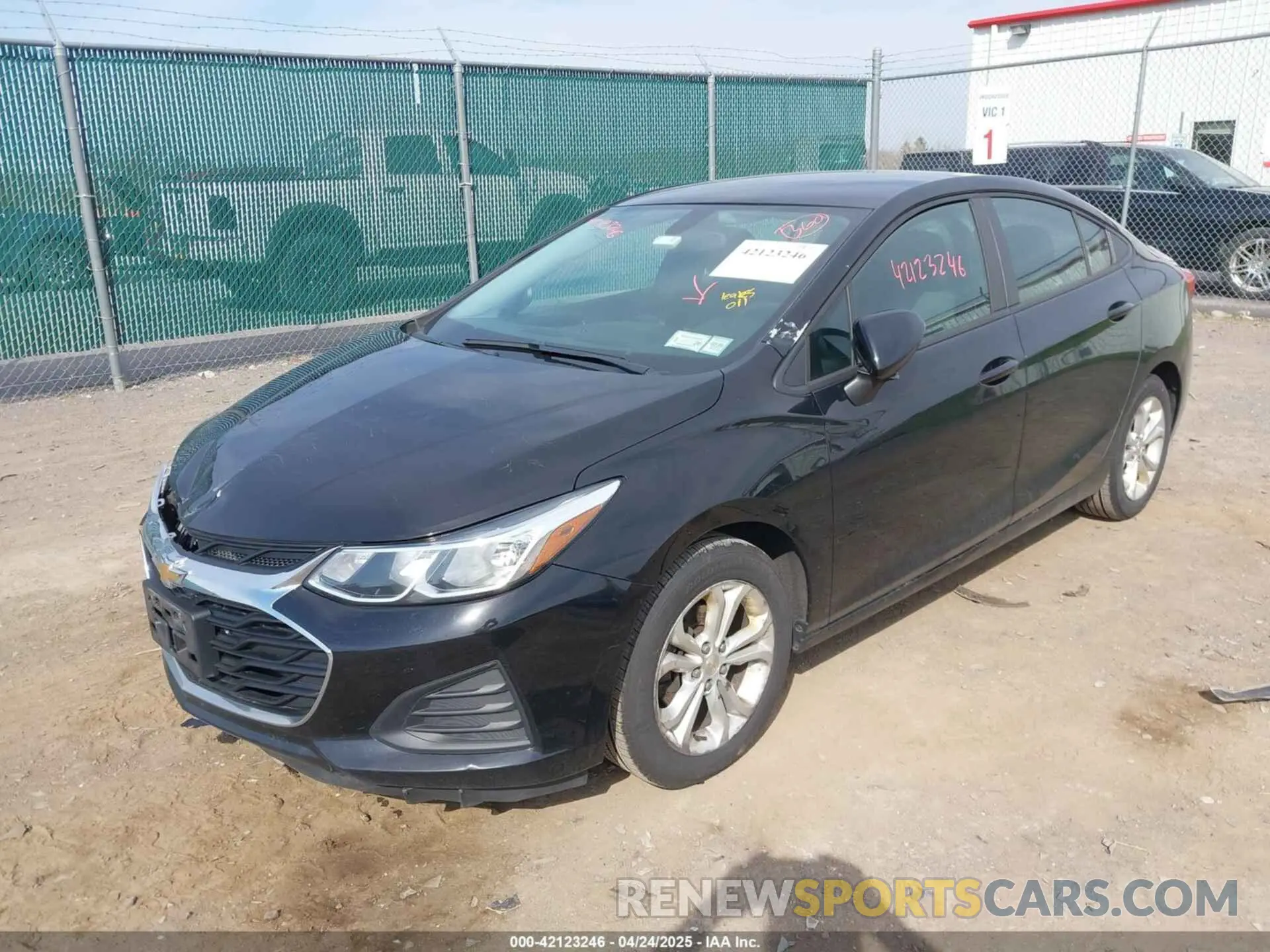 2 Photograph of a damaged car 1G1BC5SM4K7152251 CHEVROLET CRUZE 2019