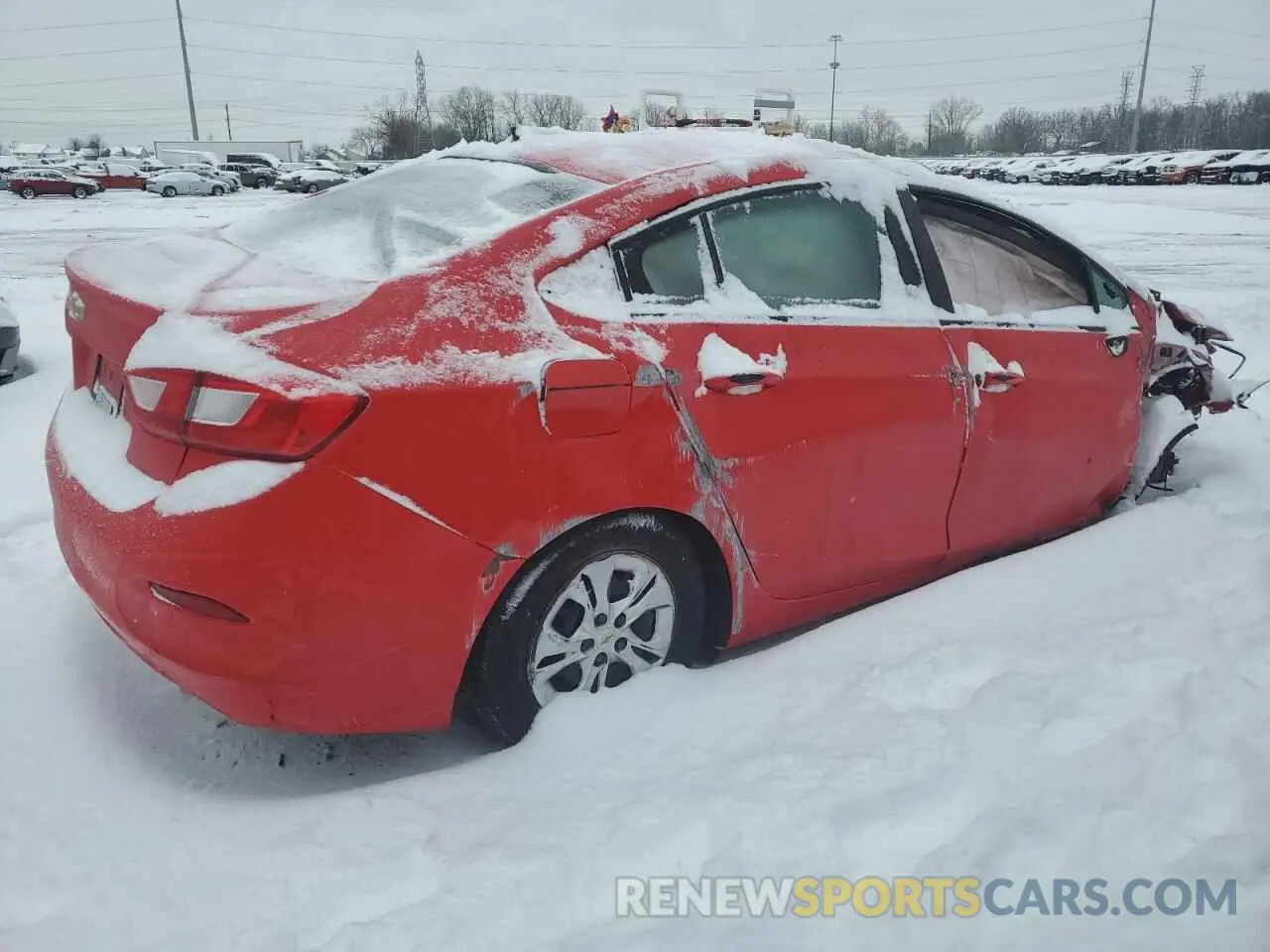 3 Photograph of a damaged car 1G1BC5SM5K7123390 CHEVROLET CRUZE 2019