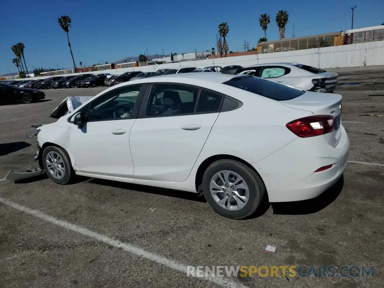 2 Photograph of a damaged car 1G1BC5SM7K7123231 CHEVROLET CRUZE 2019