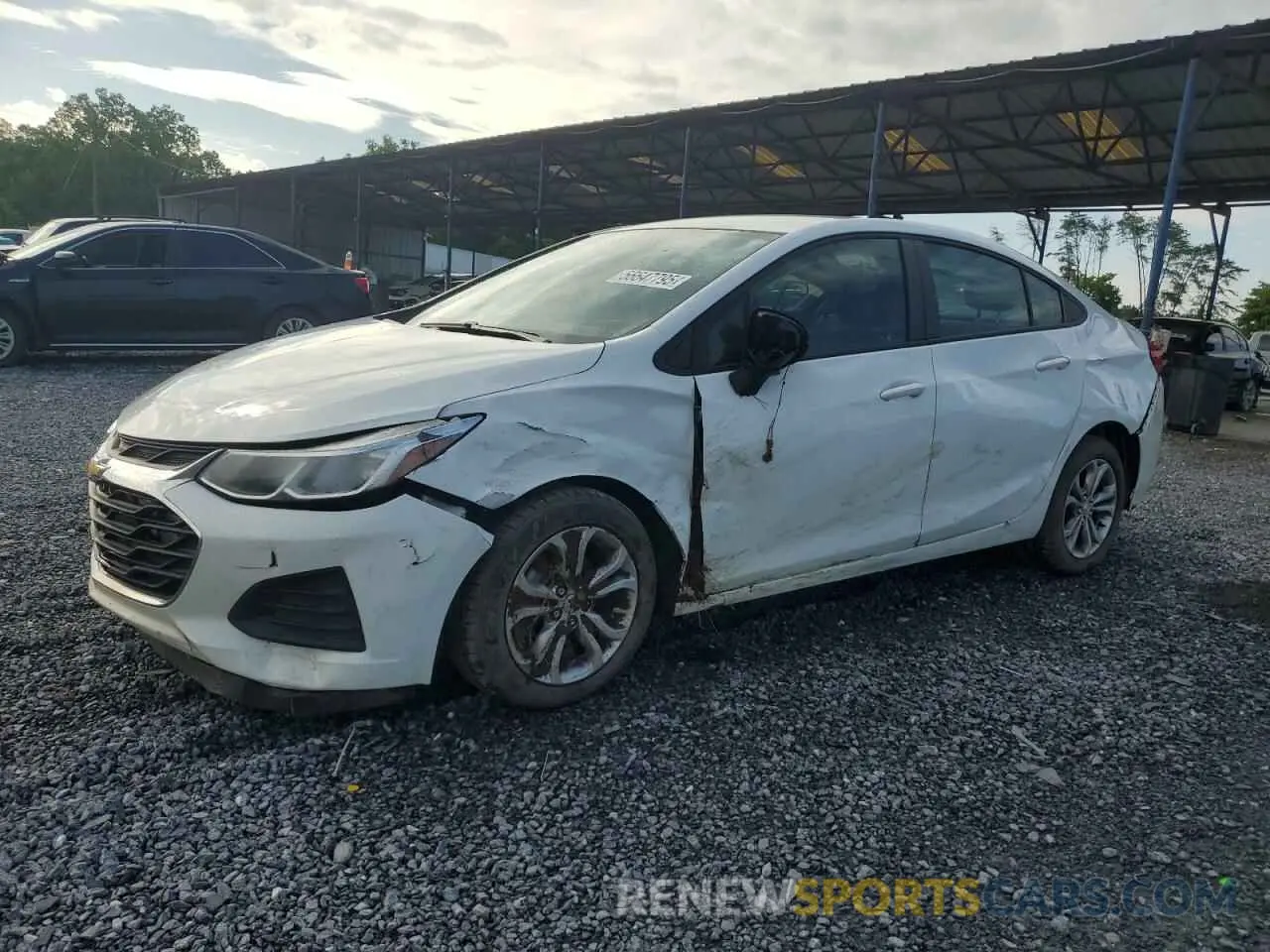 1 Фотография поврежденного автомобиля 1G1BC5SM7K7125609 CHEVROLET CRUZE 2019