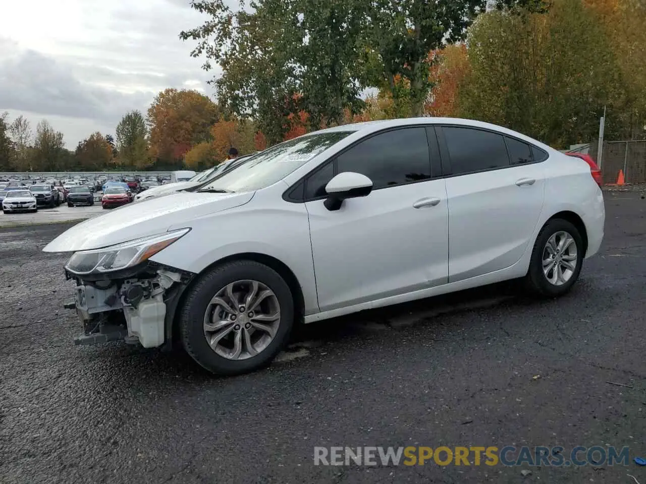 1 Photograph of a damaged car 1G1BC5SM9K7109492 CHEVROLET CRUZE 2019