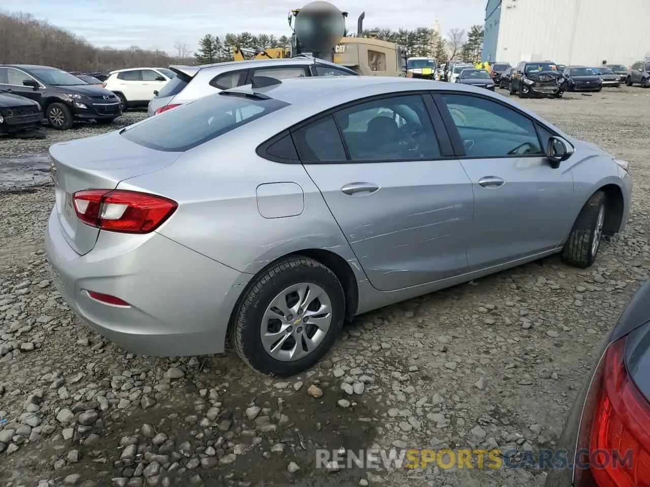 3 Photograph of a damaged car 1G1BC5SM9K7109539 CHEVROLET CRUZE 2019