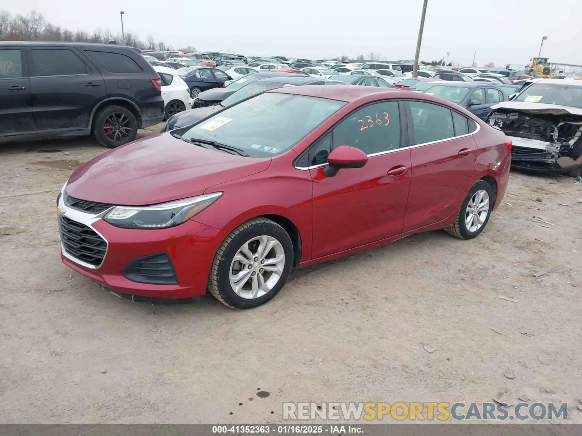 2 Photograph of a damaged car 1G1BE5SM1K7140178 CHEVROLET CRUZE 2019