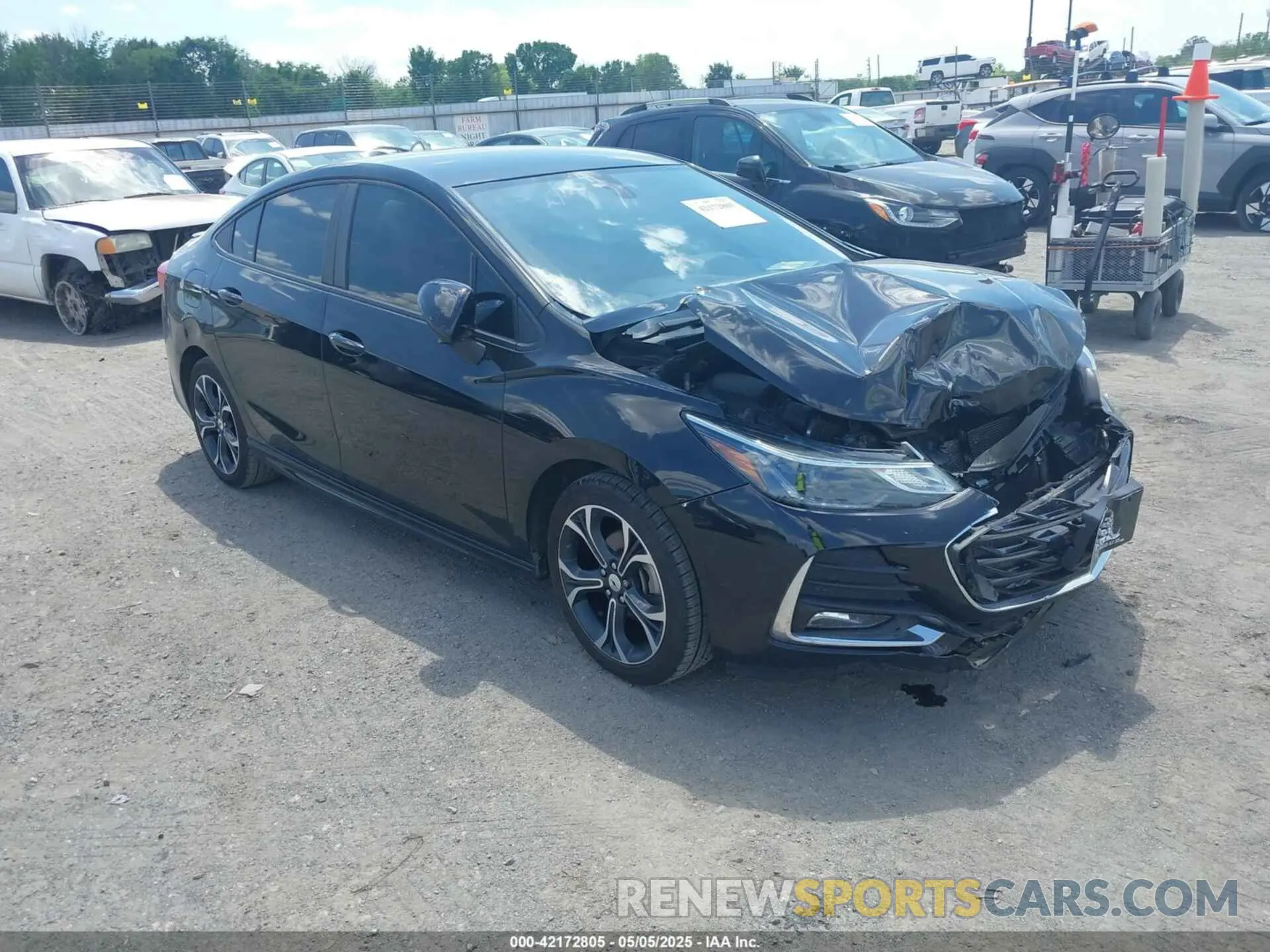 1 Photograph of a damaged car 1G1BE5SM1K7141721 CHEVROLET CRUZE 2019