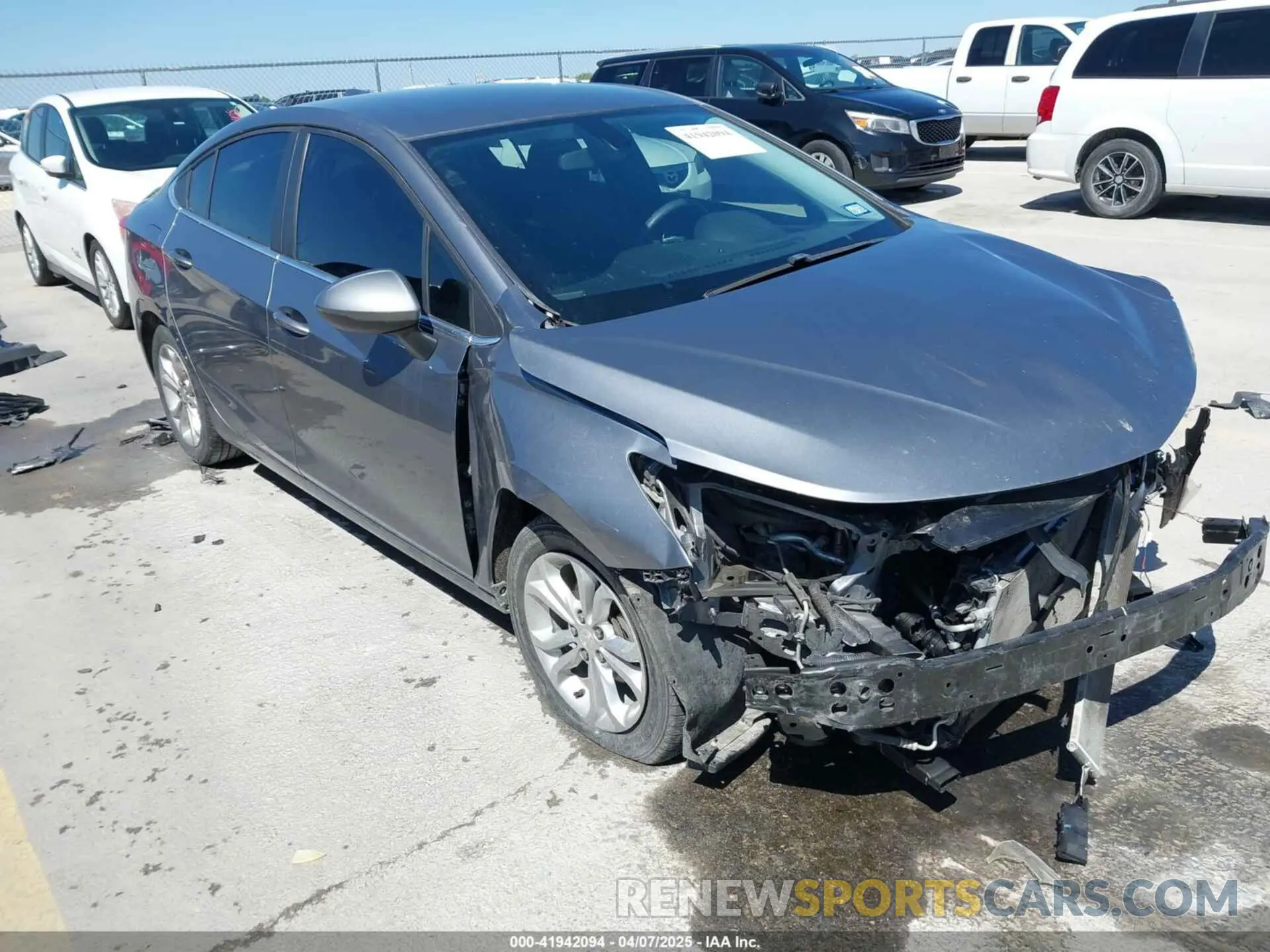 1 Photograph of a damaged car 1G1BE5SM2K7119159 CHEVROLET CRUZE 2019