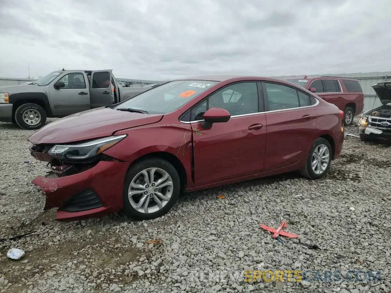 1 Photograph of a damaged car 1G1BE5SM3K7142319 CHEVROLET CRUZE 2019