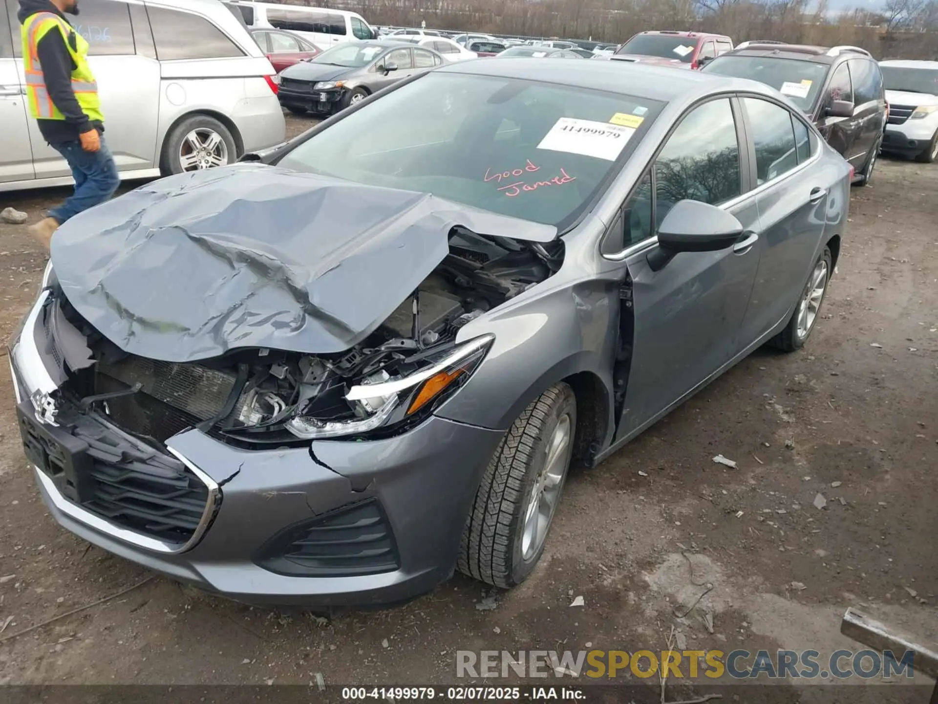 2 Photograph of a damaged car 1G1BE5SM8K7139626 CHEVROLET CRUZE 2019