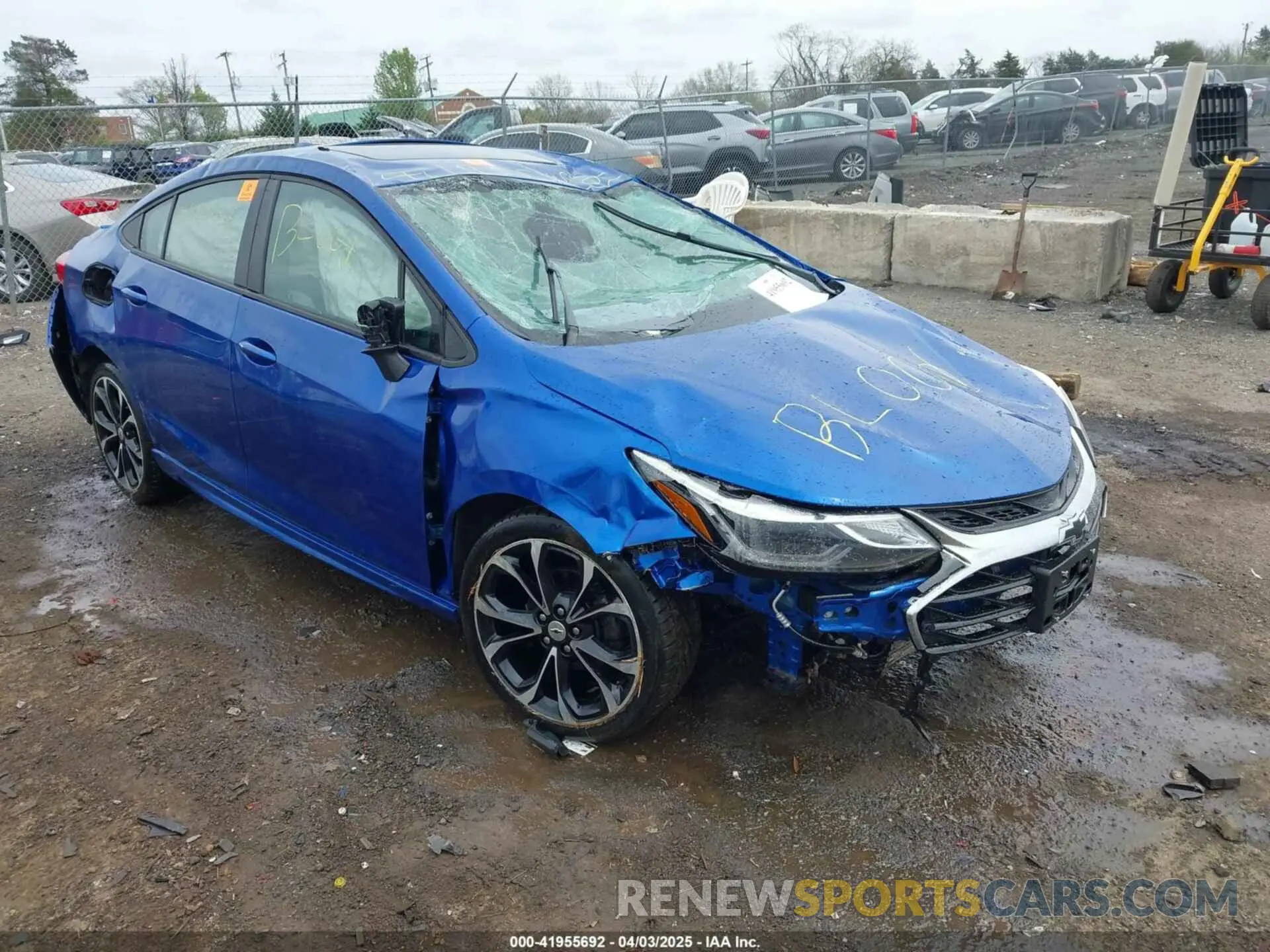 1 Photograph of a damaged car 1G1BF5SM0K7104799 CHEVROLET CRUZE 2019