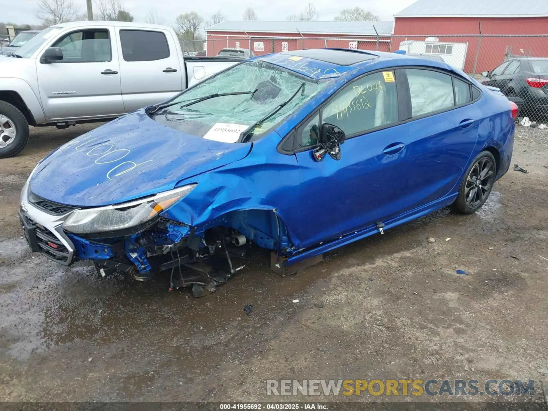 2 Photograph of a damaged car 1G1BF5SM0K7104799 CHEVROLET CRUZE 2019