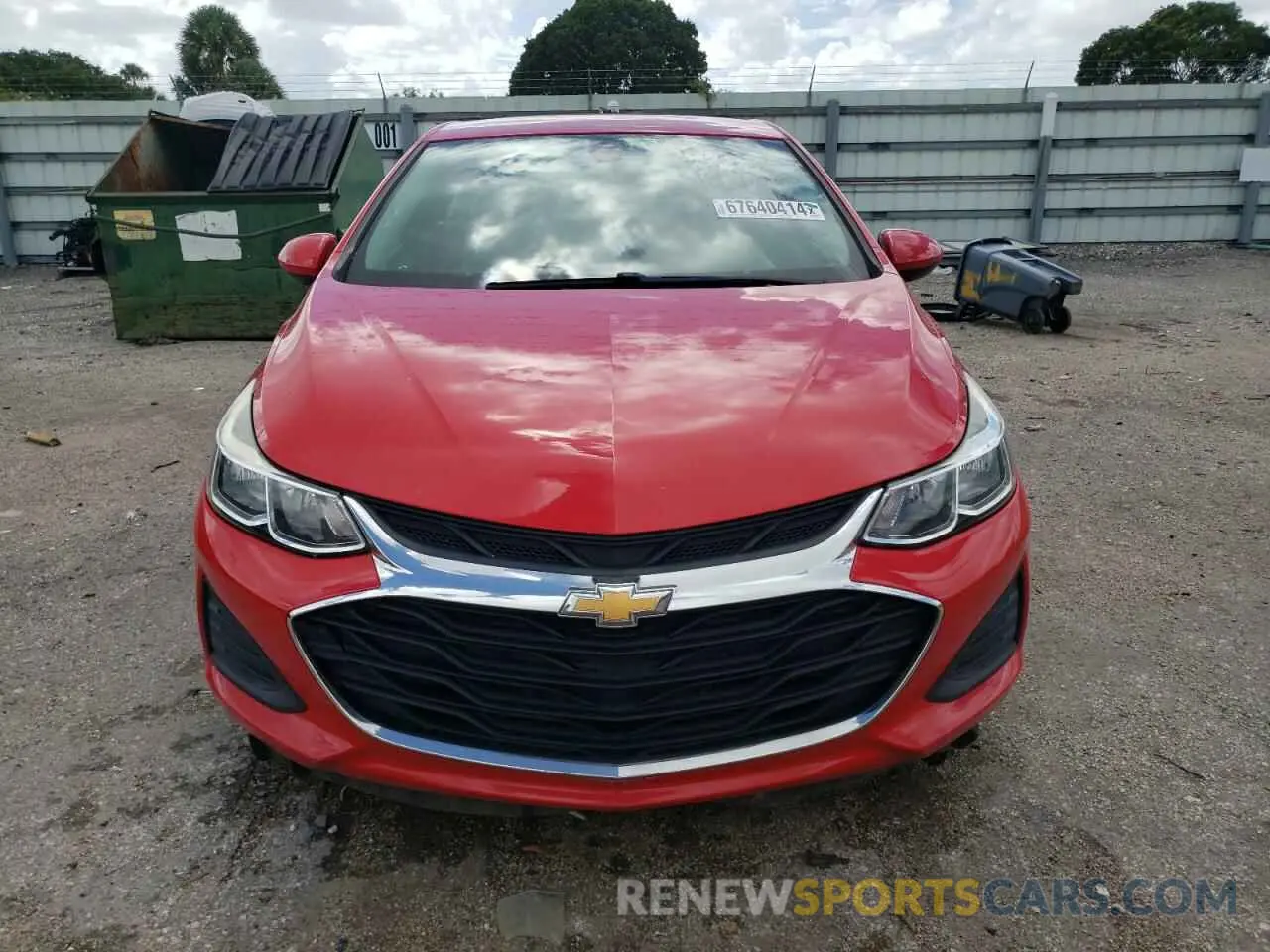 5 Photograph of a damaged car 1G1BJ5SM0K7104915 CHEVROLET CRUZE 2019
