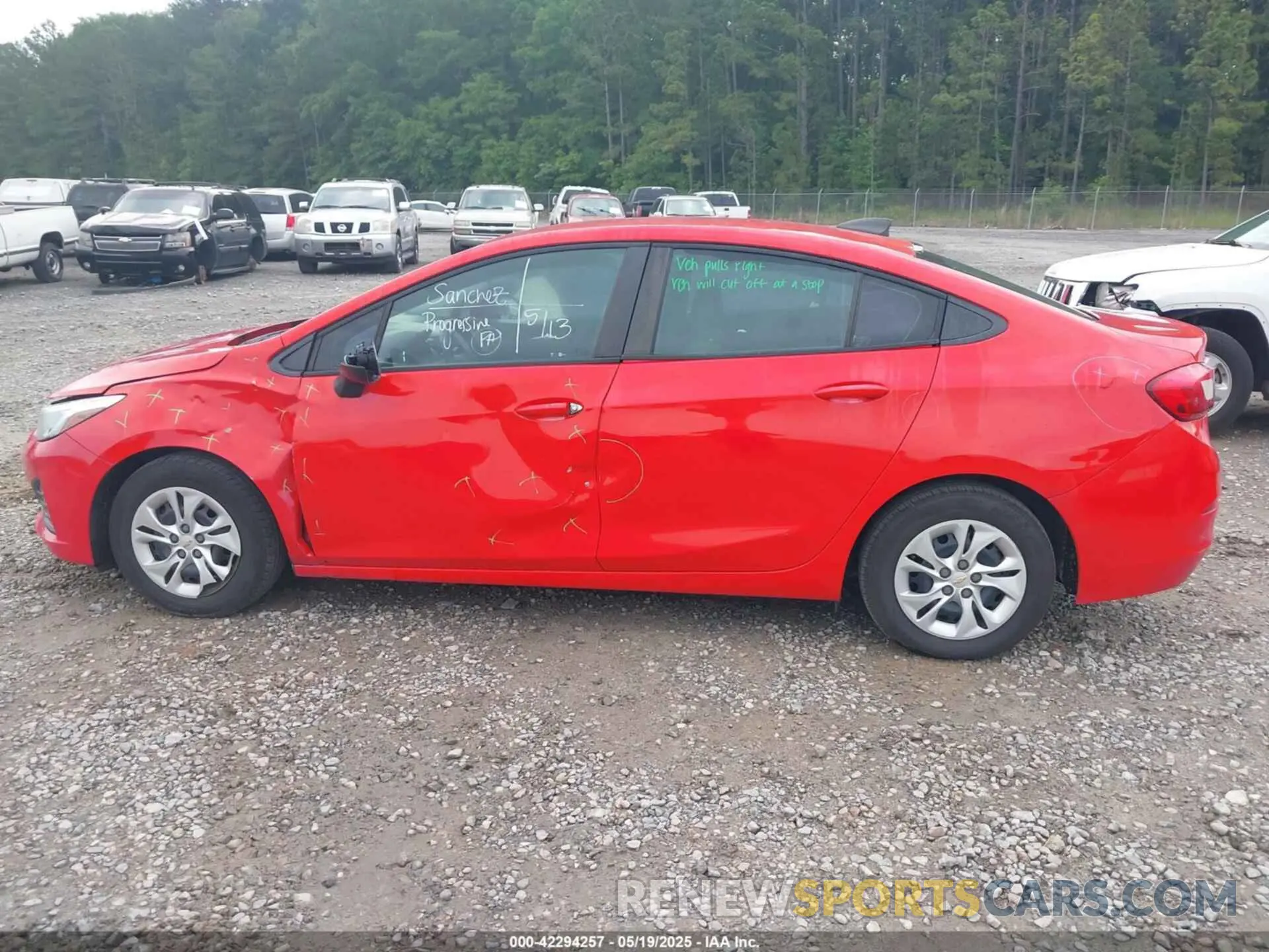 14 Photograph of a damaged car 1G1BJ5SM8K7101860 CHEVROLET CRUZE 2019
