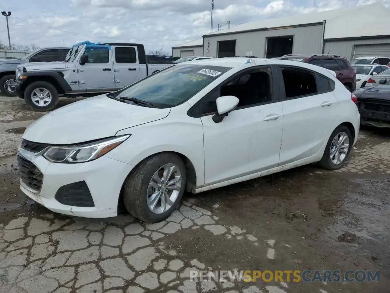 1 Photograph of a damaged car 3G1BC6SM6KS554411 CHEVROLET CRUZE 2019