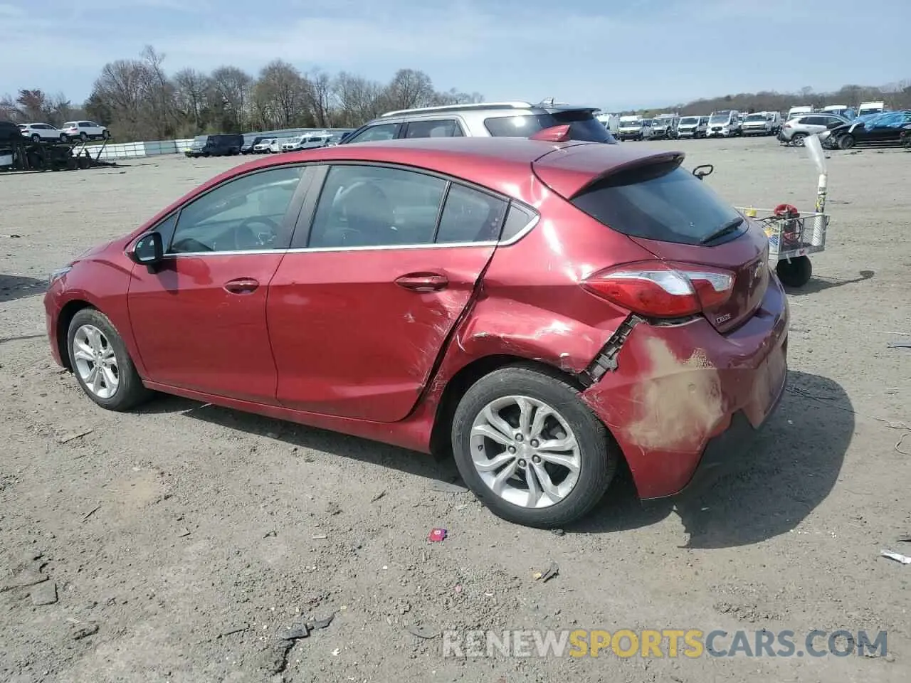 2 Фотография поврежденного автомобиля 3G1BE6SM0KS609333 CHEVROLET CRUZE 2019