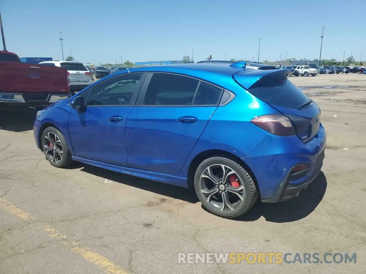 2 Photograph of a damaged car 3G1BE6SM2KS590557 CHEVROLET CRUZE 2019