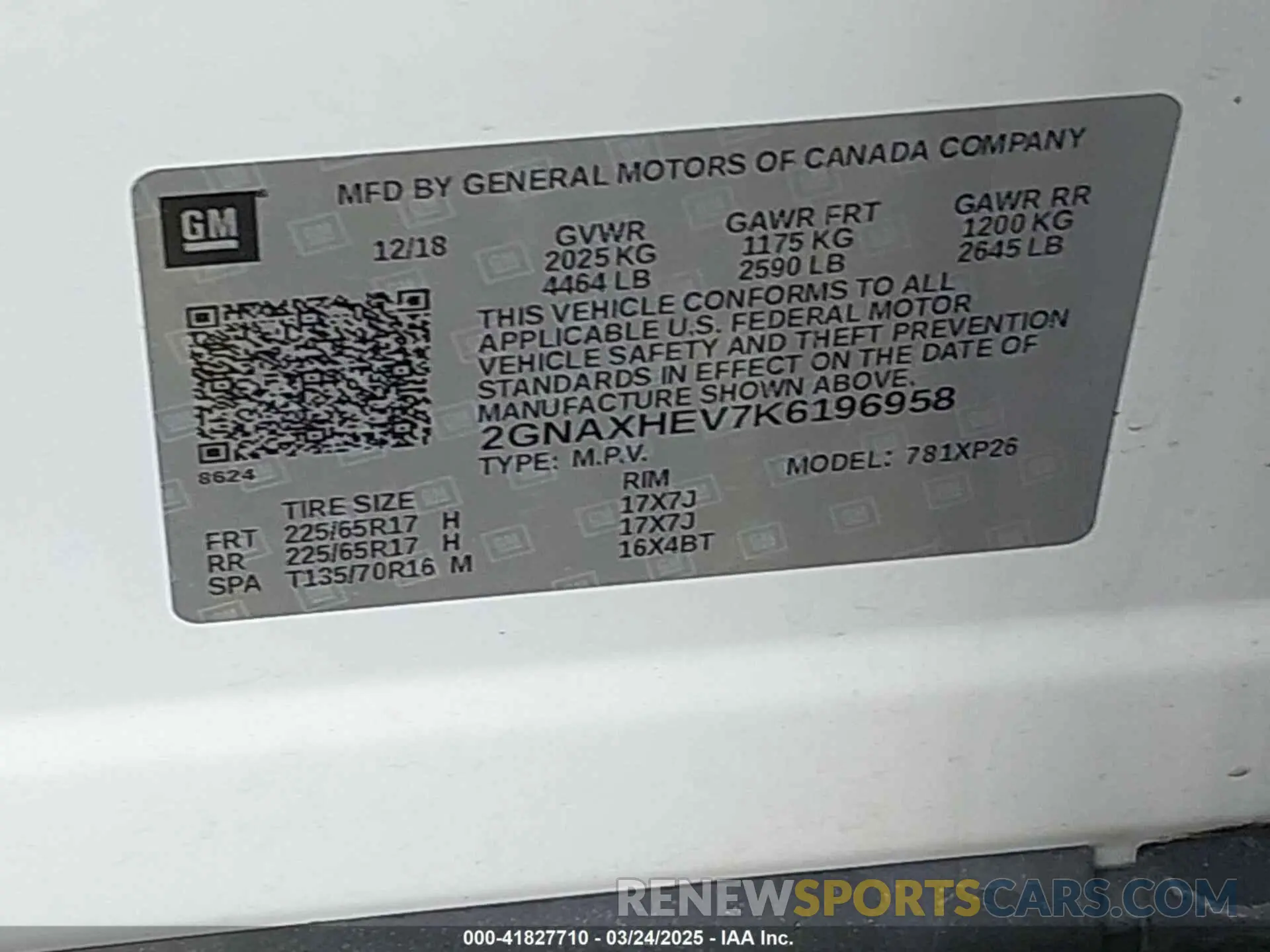 9 Photograph of a damaged car 2GNAXHEV7K6196958 CHEVROLET EQUINOX 2019
