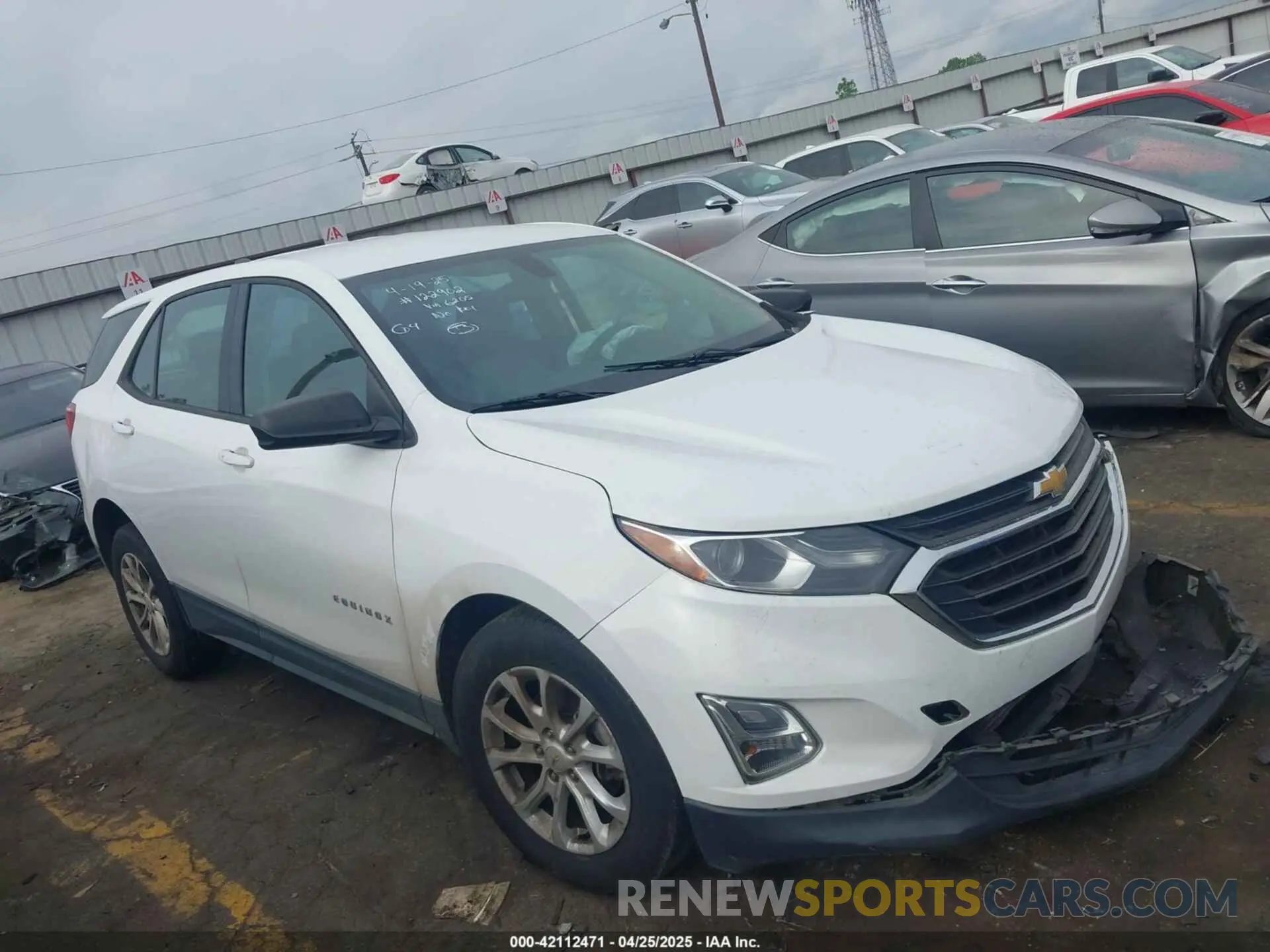 1 Photograph of a damaged car 2GNAXHEVXK6136205 CHEVROLET EQUINOX 2019