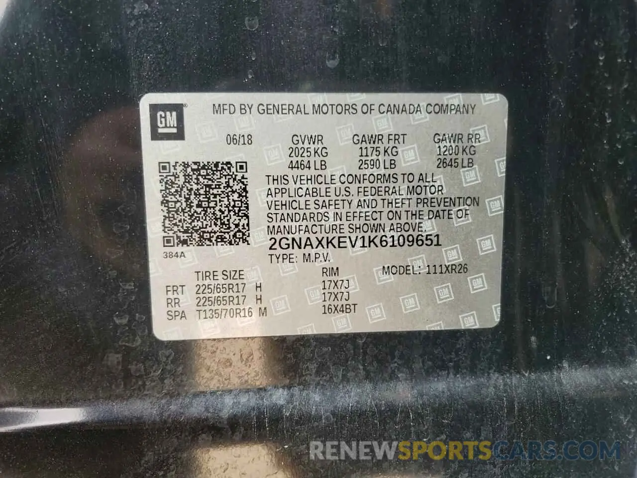 13 Photograph of a damaged car 2GNAXKEV1K6109651 CHEVROLET EQUINOX 2019