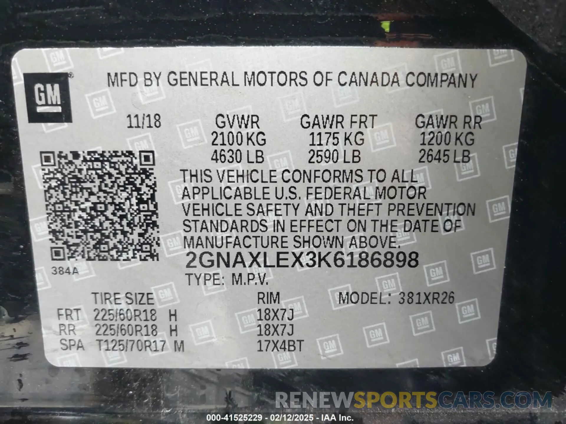 9 Фотография поврежденного автомобиля 2GNAXLEX3K6186898 CHEVROLET EQUINOX 2019