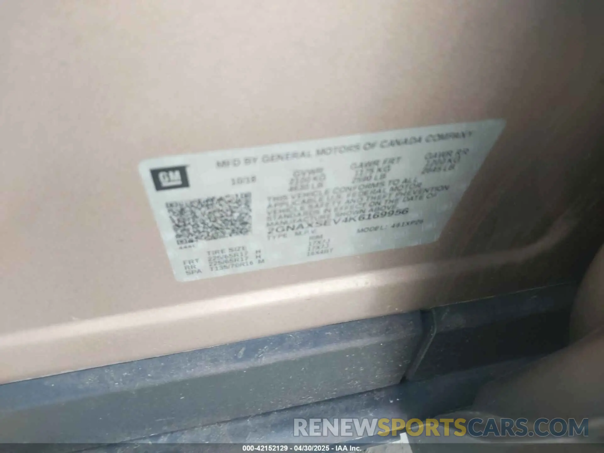 9 Фотография поврежденного автомобиля 2GNAXSEV4K6169956 CHEVROLET EQUINOX 2019