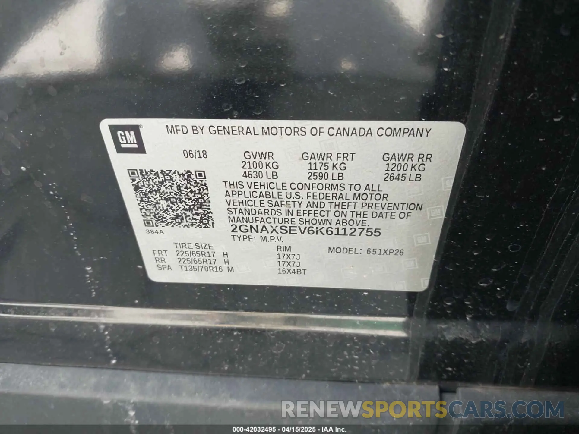9 Photograph of a damaged car 2GNAXSEV6K6112755 CHEVROLET EQUINOX 2019