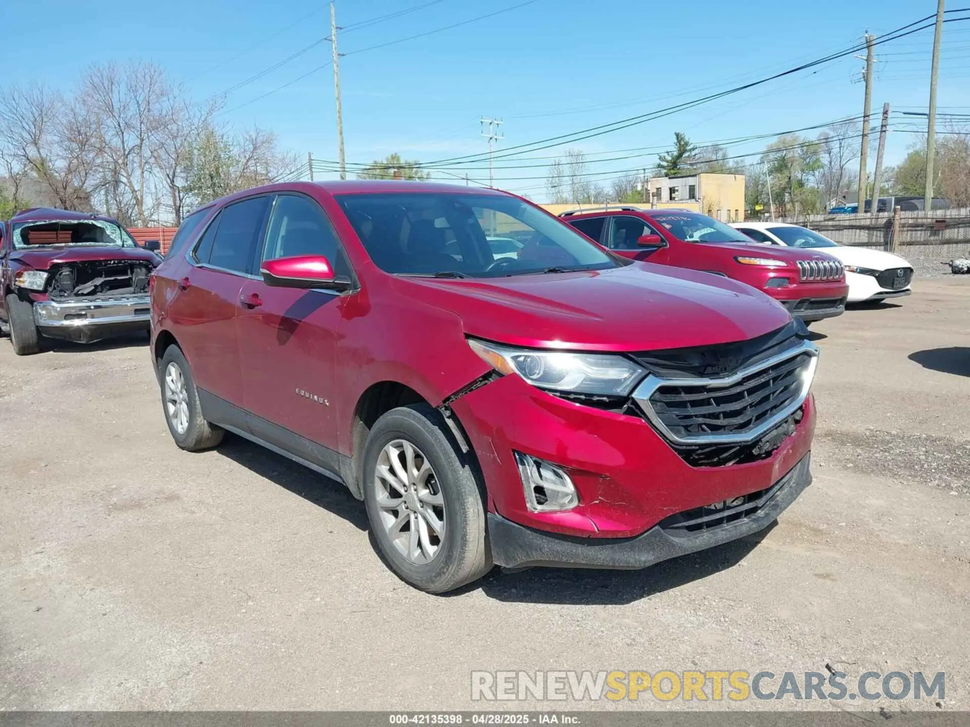 1 Photograph of a damaged car 2GNAXTEV0K6225963 CHEVROLET EQUINOX 2019