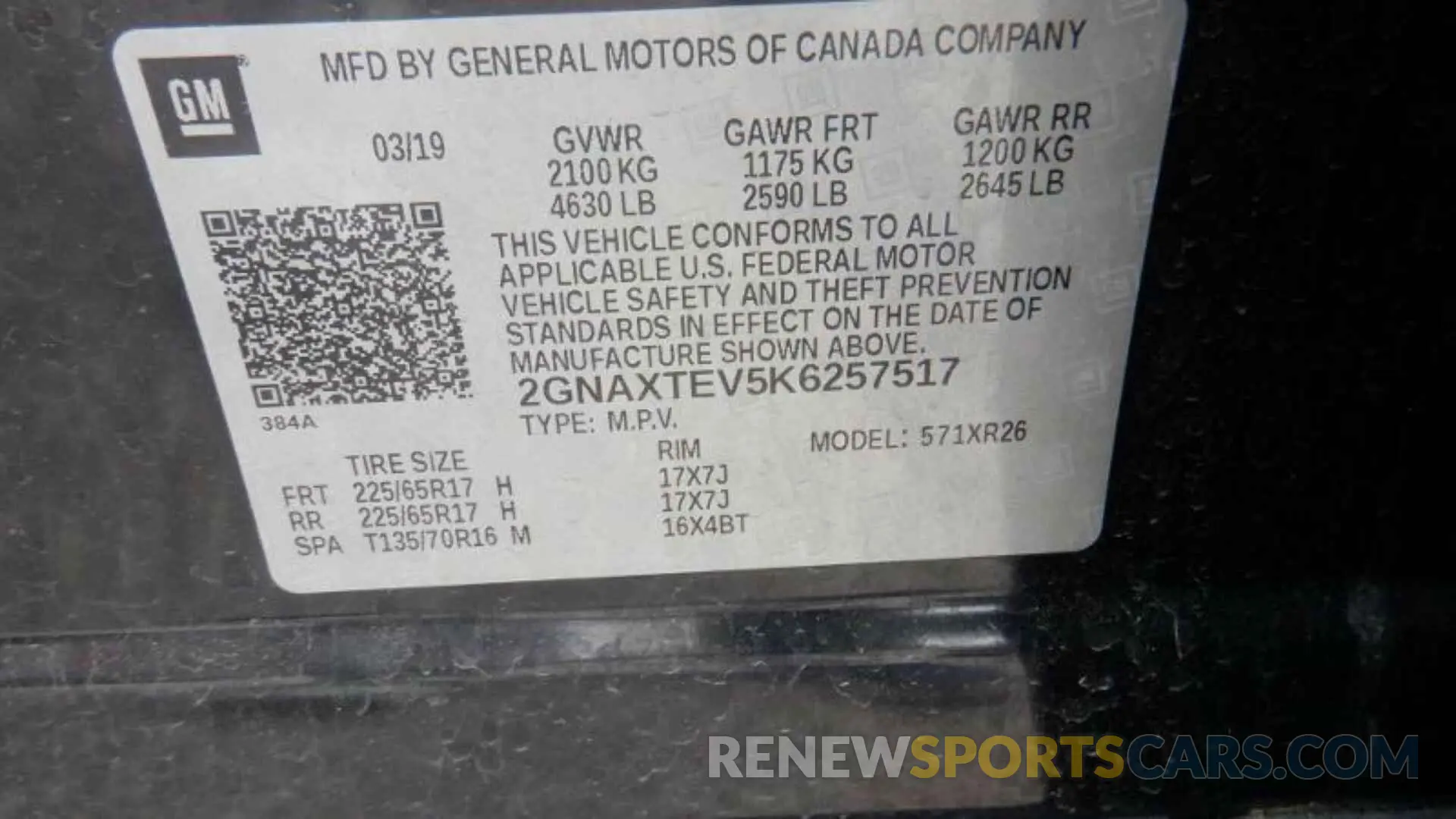 12 Фотография поврежденного автомобиля 2GNAXTEV5K6257517 CHEVROLET EQUINOX 2019