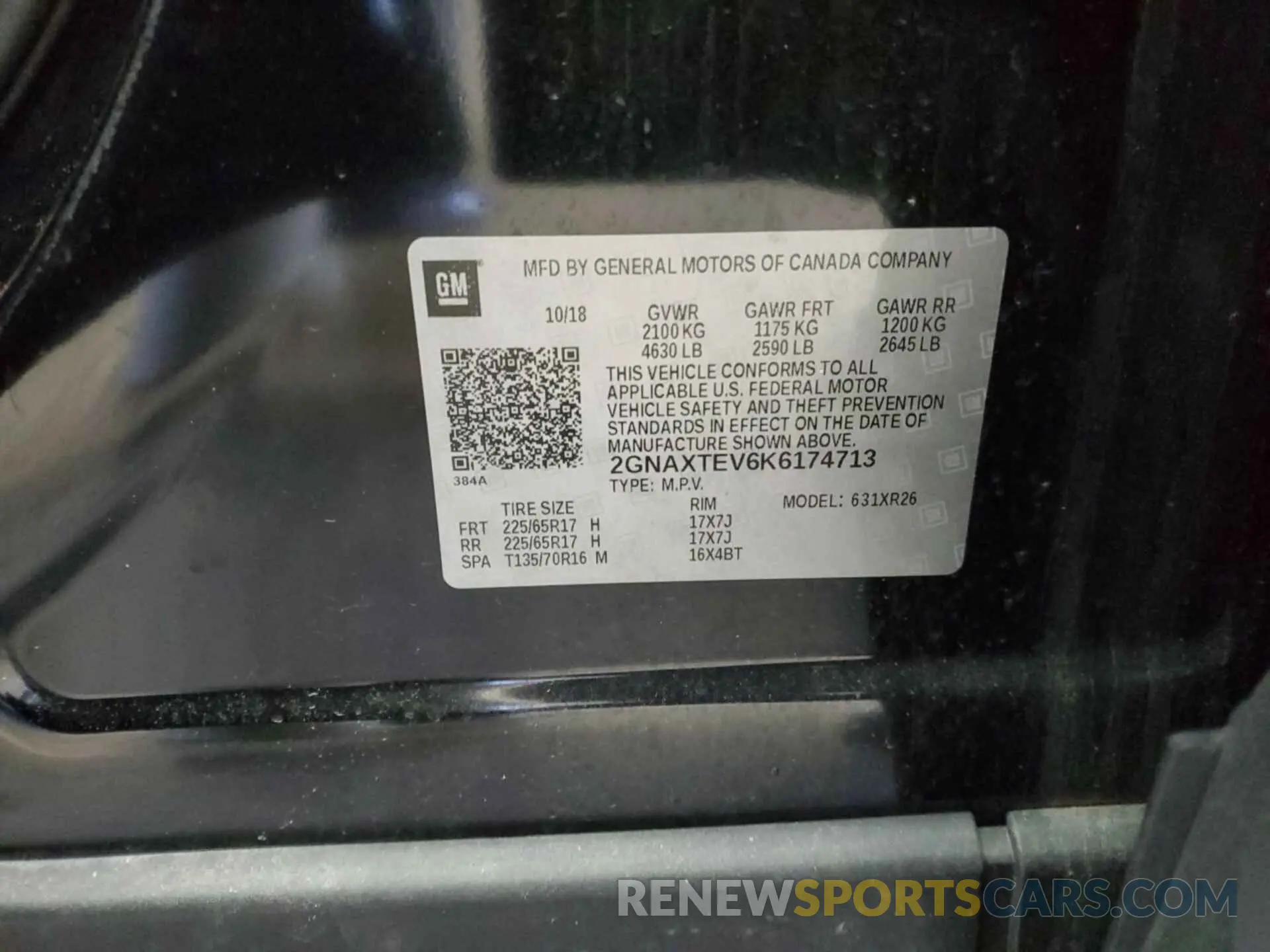 4 Photograph of a damaged car 2GNAXTEV6K6174713 CHEVROLET EQUINOX 2019