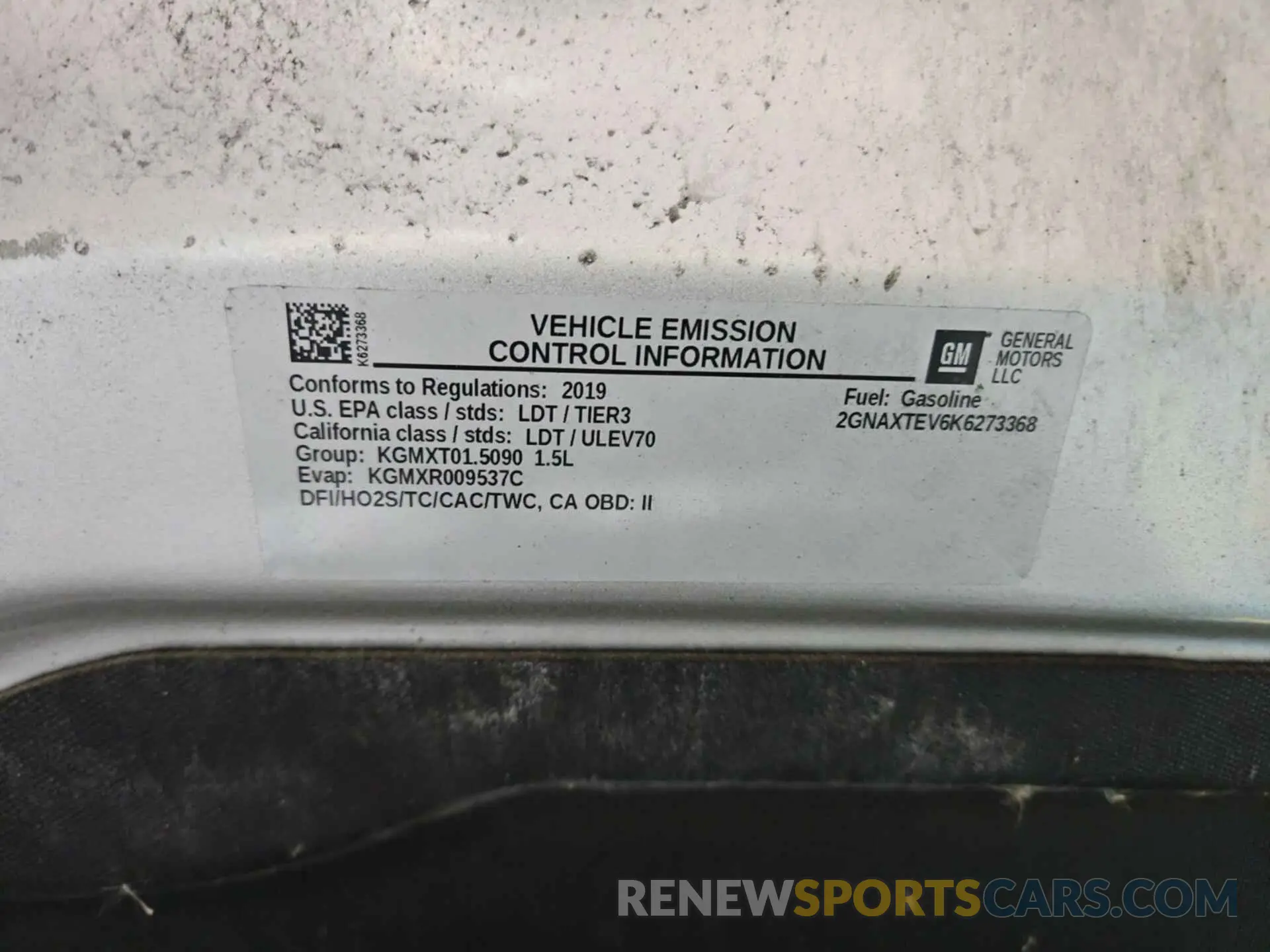 13 Photograph of a damaged car 2GNAXTEV6K6273368 CHEVROLET EQUINOX 2019