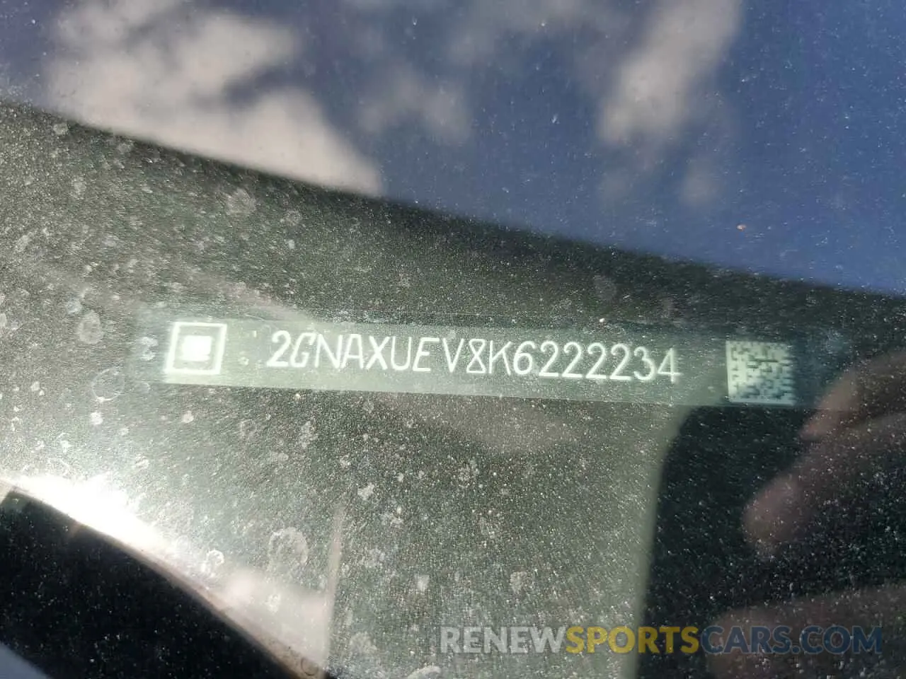 12 Photograph of a damaged car 2GNAXUEV8K6222234 CHEVROLET EQUINOX 2019