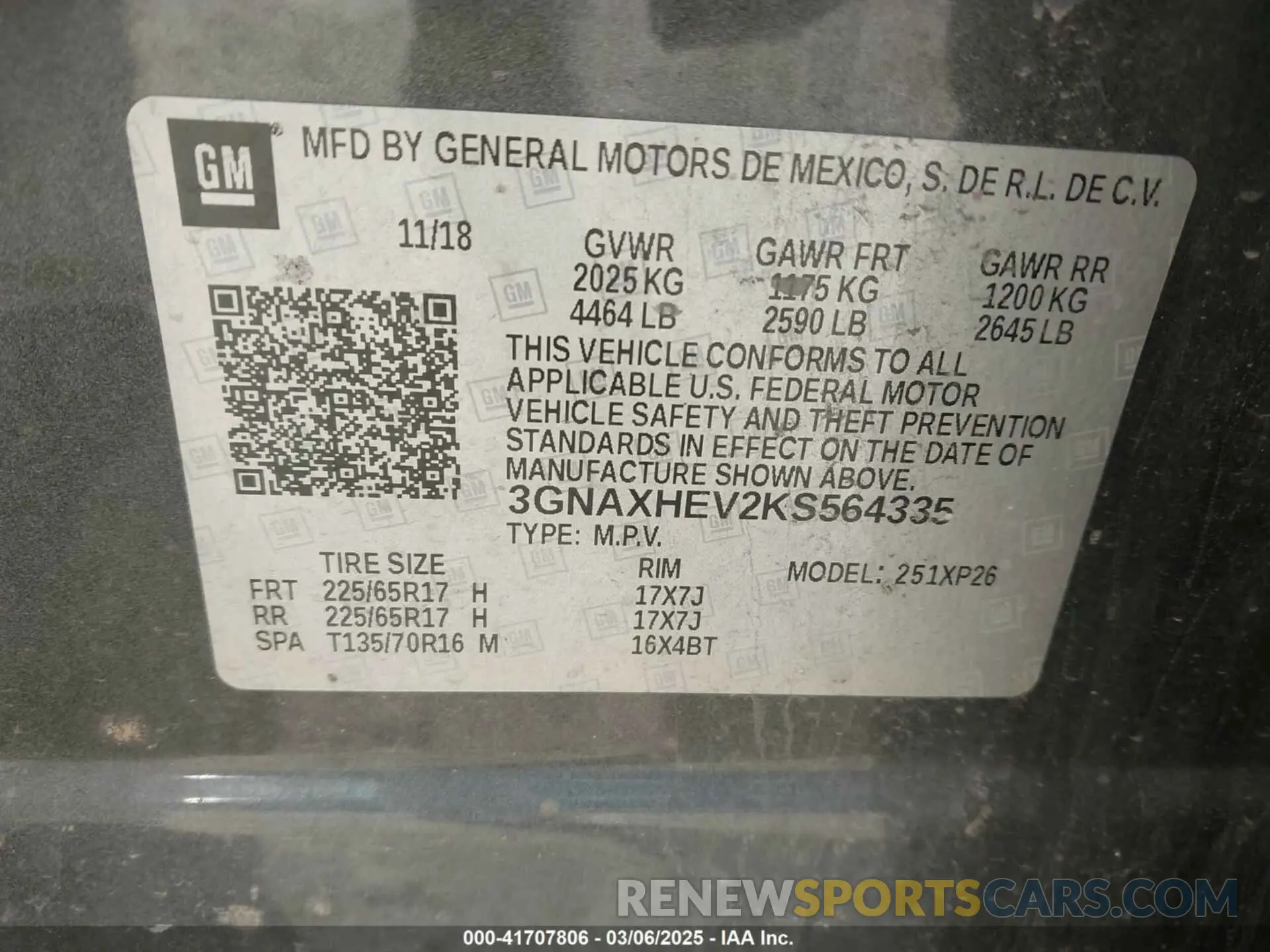 9 Photograph of a damaged car 3GNAXHEV2KS564335 CHEVROLET EQUINOX 2019