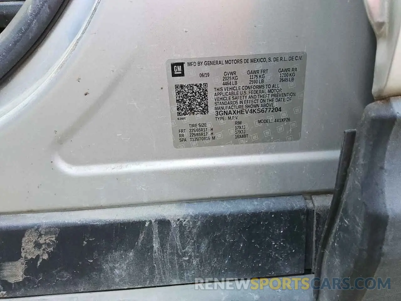 13 Photograph of a damaged car 3GNAXHEV4KS677204 CHEVROLET EQUINOX 2019