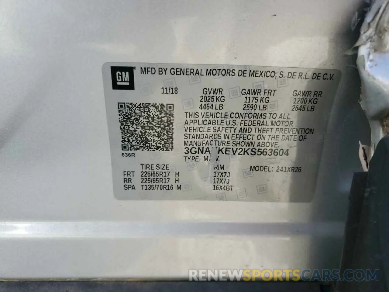 13 Фотография поврежденного автомобиля 3GNAXKEV2KS563604 CHEVROLET EQUINOX 2019