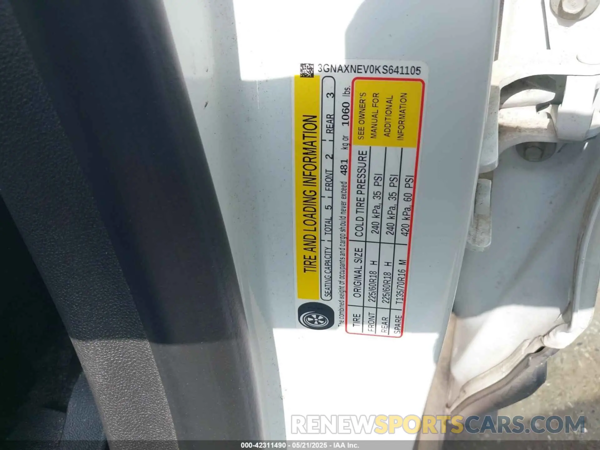 9 Фотография поврежденного автомобиля 3GNAXNEV0KS641105 CHEVROLET EQUINOX 2019