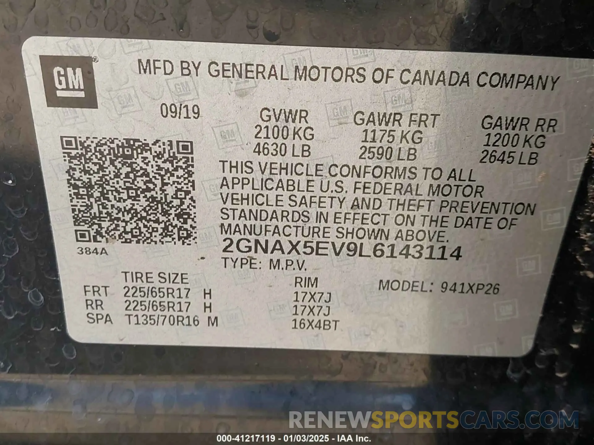 9 Photograph of a damaged car 2GNAX5EV9L6143114 CHEVROLET EQUINOX 2020