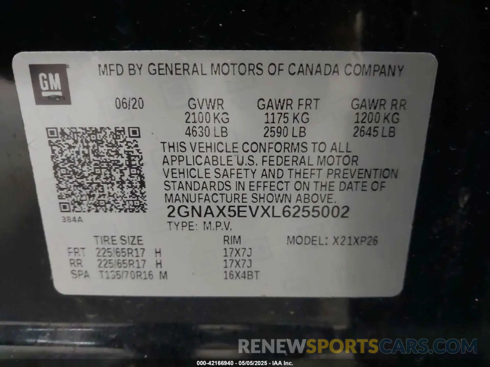 9 Photograph of a damaged car 2GNAX5EVXL6255002 CHEVROLET EQUINOX 2020