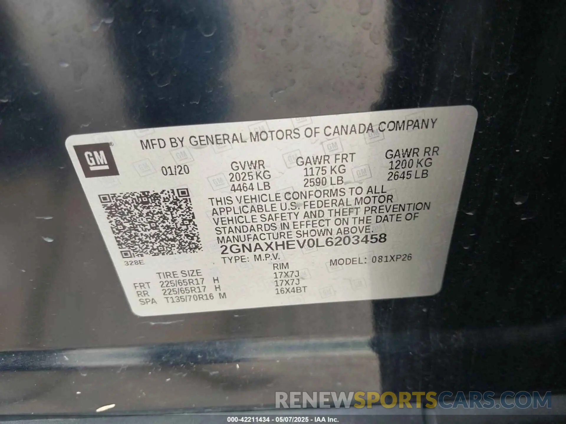 9 Photograph of a damaged car 2GNAXHEV0L6203458 CHEVROLET EQUINOX 2020