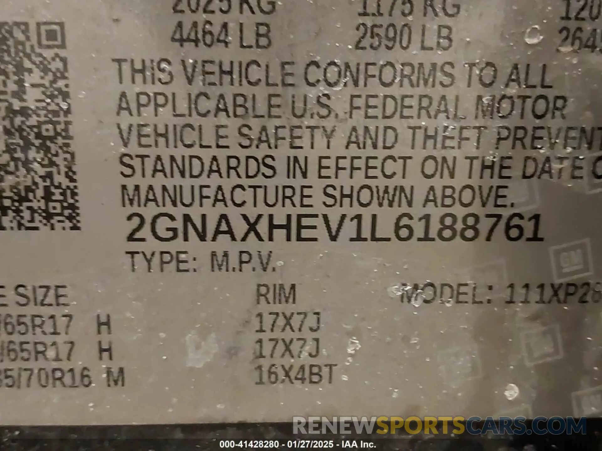 9 Photograph of a damaged car 2GNAXHEV1L6188761 CHEVROLET EQUINOX 2020