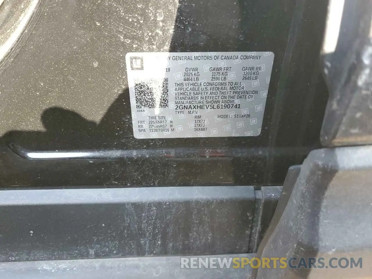 14 Photograph of a damaged car 2GNAXHEV5L6190741 CHEVROLET EQUINOX 2020