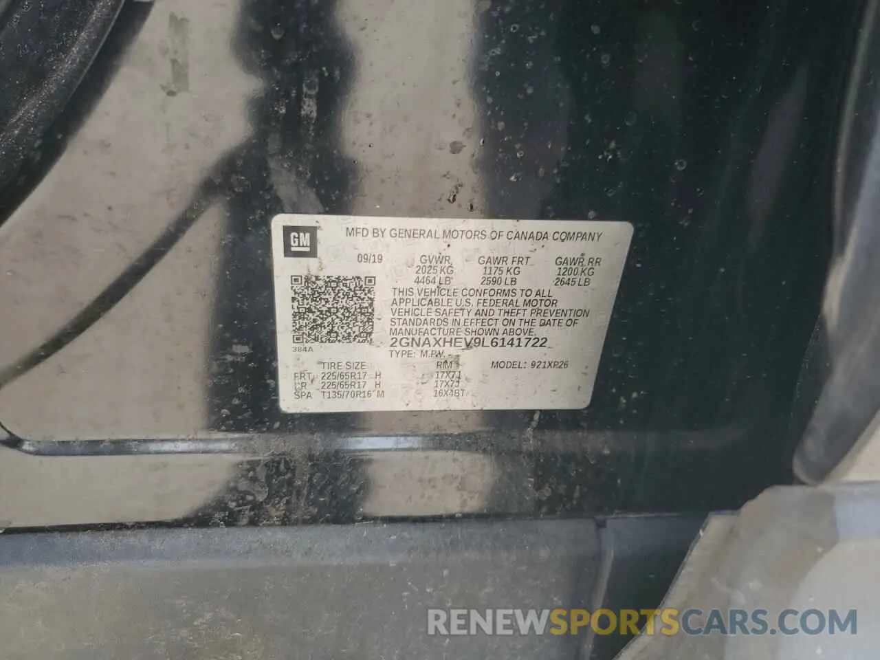 13 Photograph of a damaged car 2GNAXHEV9L6141722 CHEVROLET EQUINOX 2020