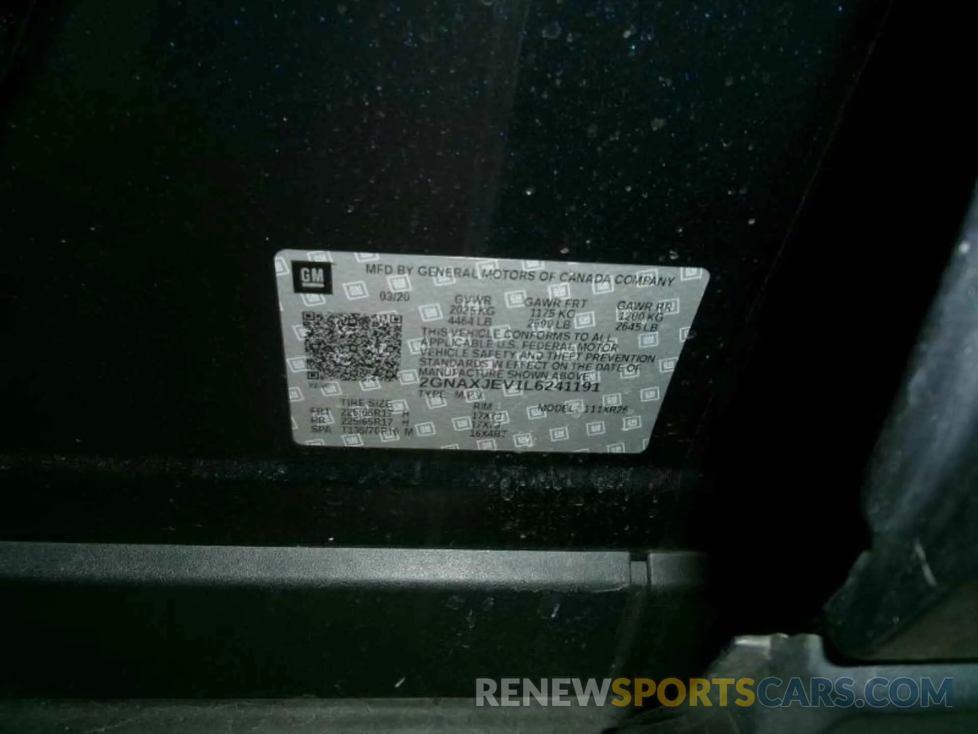 9 Photograph of a damaged car 2GNAXJEV1L6241191 CHEVROLET EQUINOX 2020