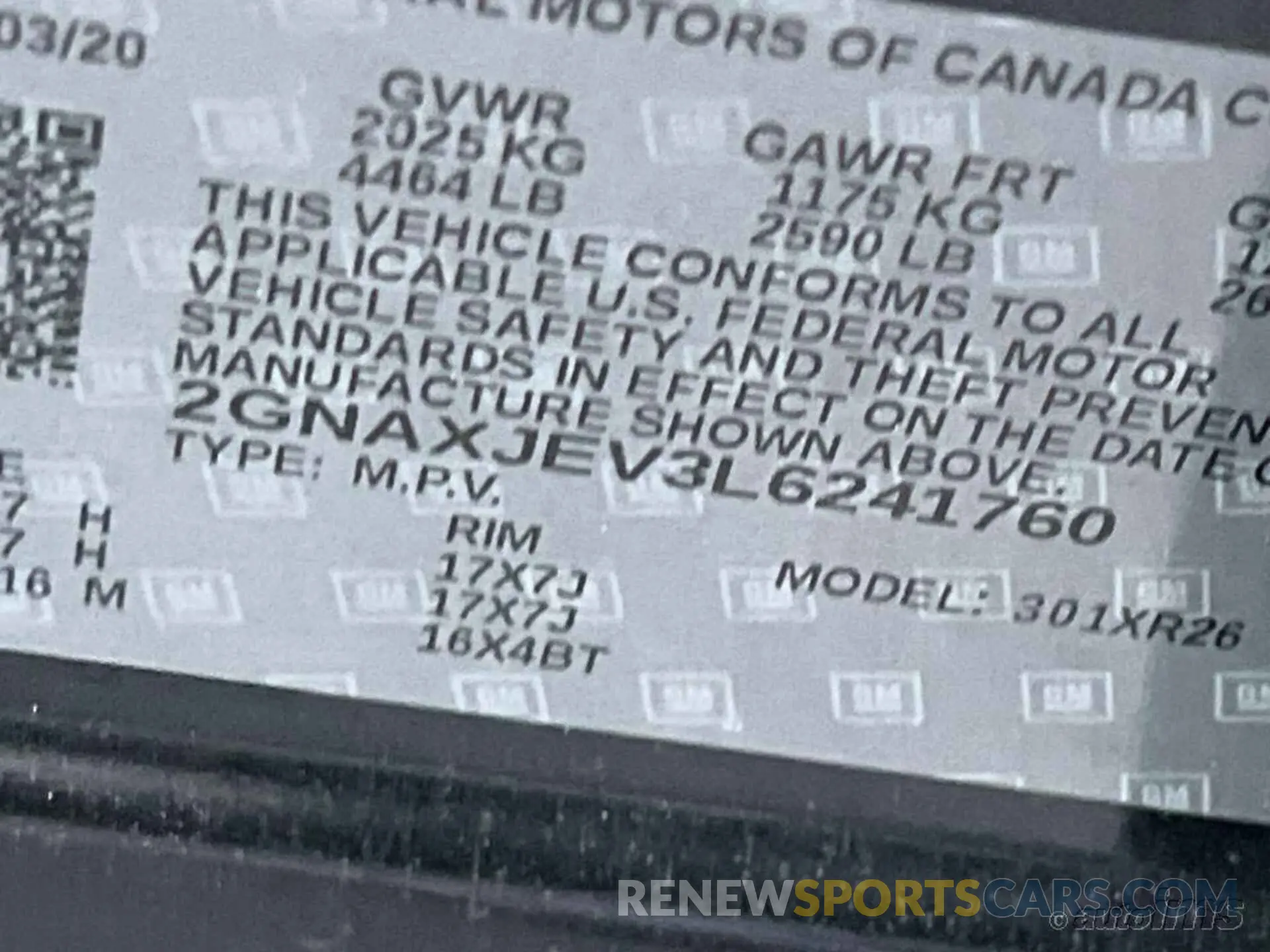 6 Фотография поврежденного автомобиля 2GNAXJEV3L6241760 CHEVROLET EQUINOX 2020