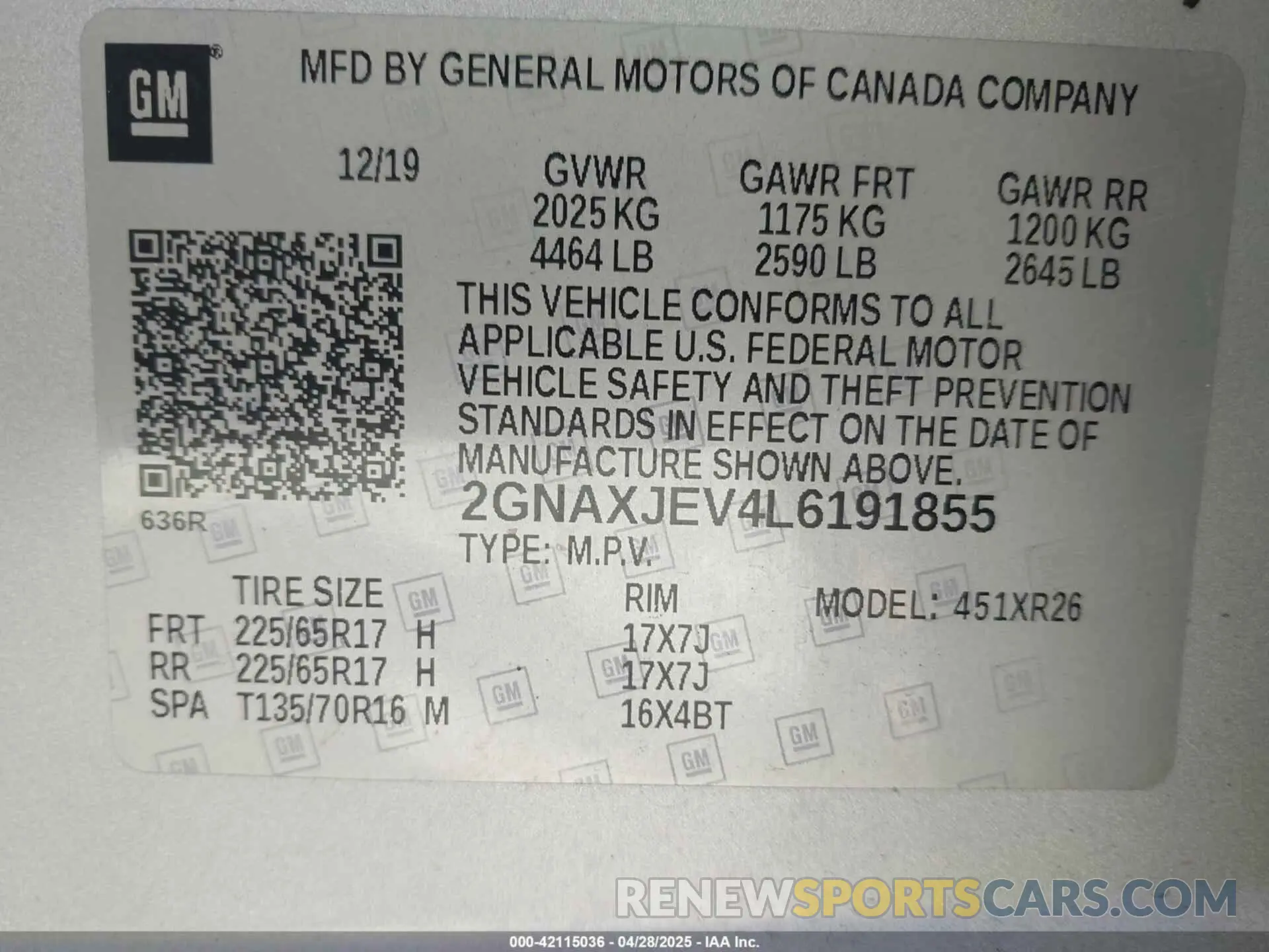 9 Photograph of a damaged car 2GNAXJEV4L6191855 CHEVROLET EQUINOX 2020