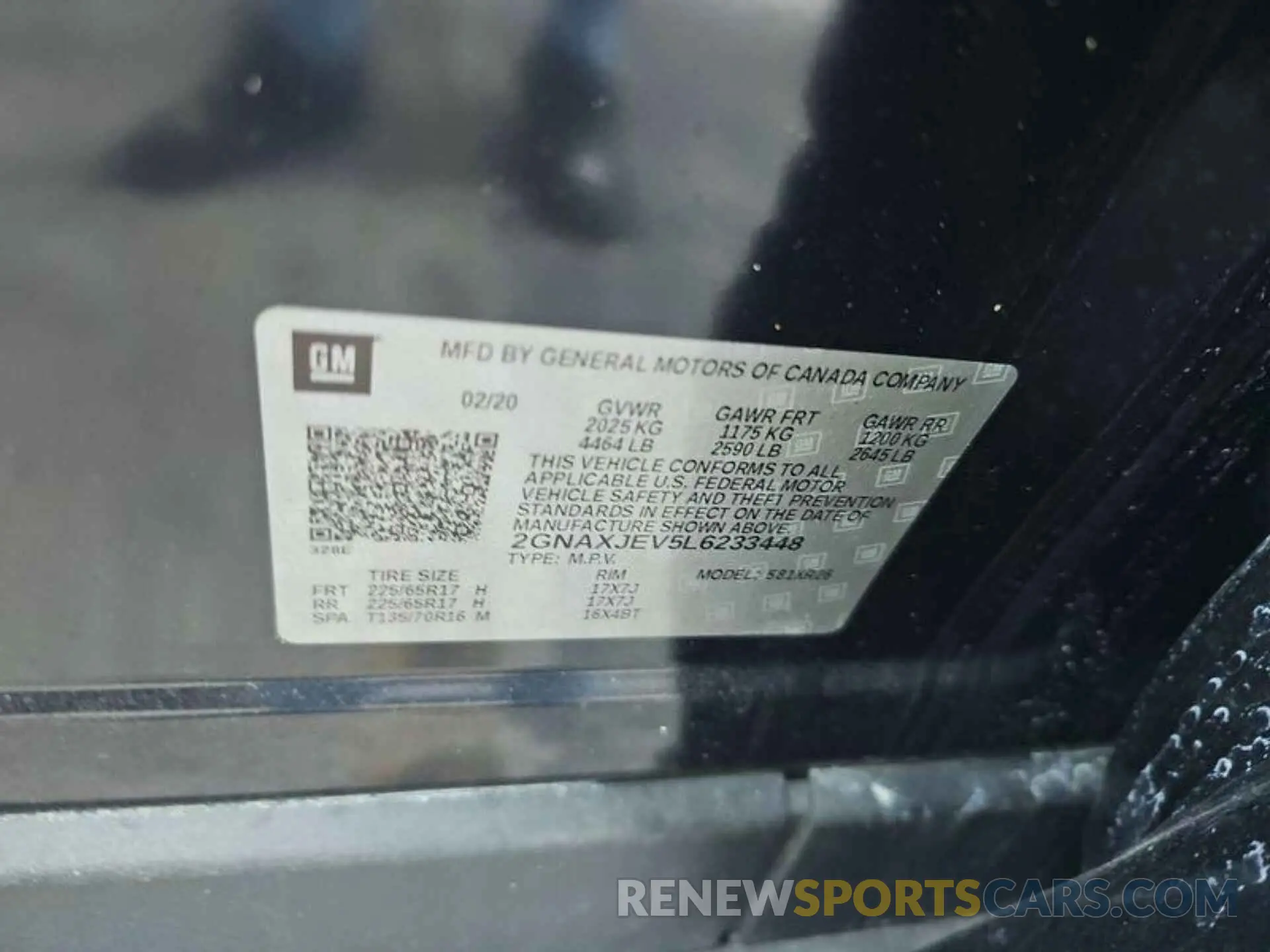 7 Photograph of a damaged car 2GNAXJEV5L6233448 CHEVROLET EQUINOX 2020