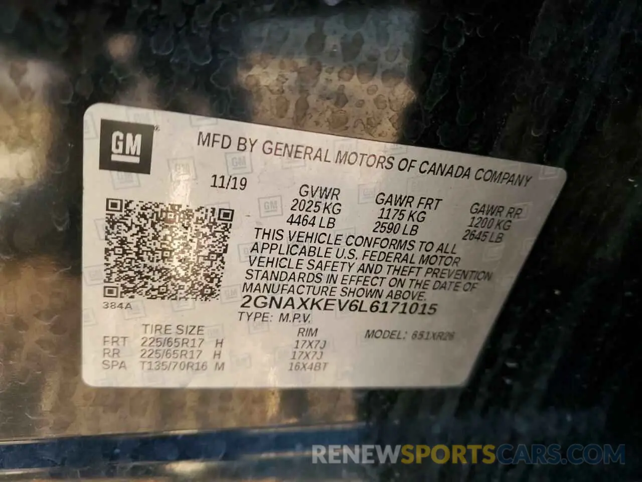 13 Фотография поврежденного автомобиля 2GNAXKEV6L6171015 CHEVROLET EQUINOX 2020