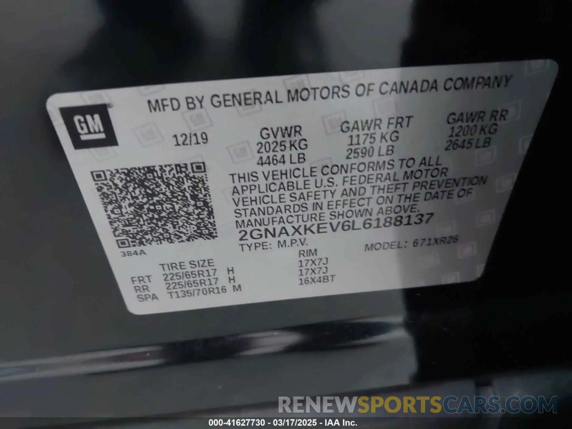 9 Photograph of a damaged car 2GNAXKEV6L6188137 CHEVROLET EQUINOX 2020