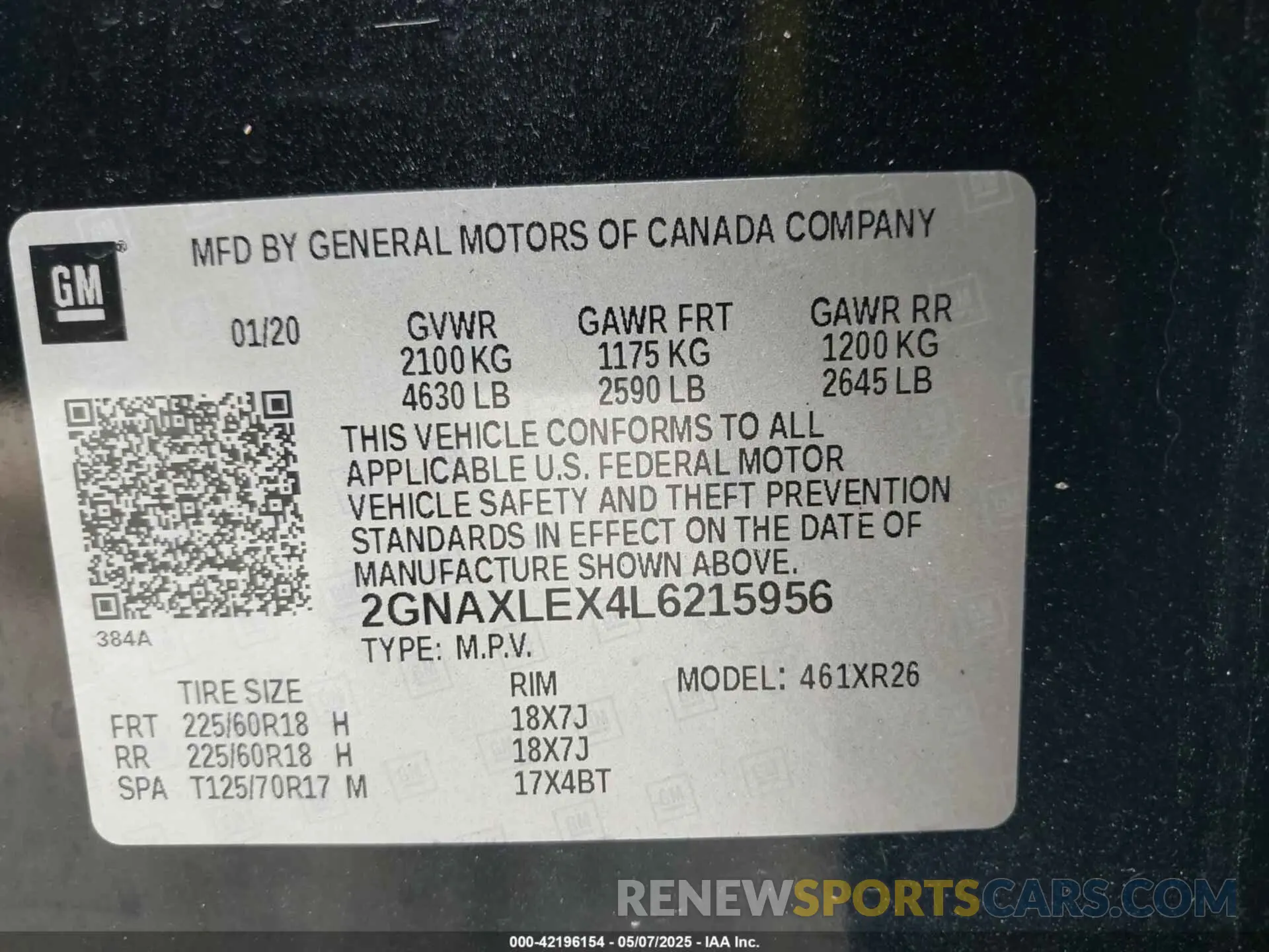 9 Photograph of a damaged car 2GNAXLEX4L6215956 CHEVROLET EQUINOX 2020